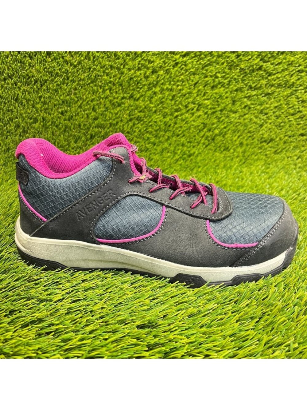 Avenger Edge CT Womens Size 8.5D Black Pink Composite Toe Safety Working Boots